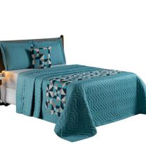 Colcha Cobre Leito 6 Peças Casal Queen Porta Travesseiro Xale e Almofada Cheia Enxoval imperdível