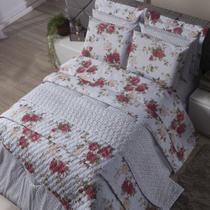 Colcha Cobre Leito Cama Casal Queen Dupla Face Compose 3 pcs