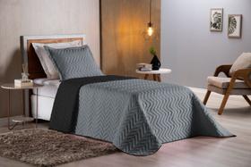 Colcha Cobre Leito Cama de Solteiro 2 pç Dupla Face Duas Cores Acolchoado Microfibra