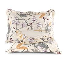 Colcha Cobre Leito Capri Roll King 3 Peças Floral Bege Colcha Cobre Leito Capri Roll King 3 Peças Floral Bege