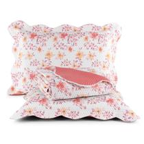 Colcha Cobre Leito Capri Roll Solteiro 2 Pçs Floral Liberty