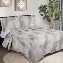 Colcha Cobre Leito Casal 3 peças dupla face Bordada Matelassê Estampada Camesa - Emcompre Colcha Cobre Leito Casal 3 peças dupla face Bordada Matelassê Estampada Camesa - Emcompre