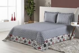 Colcha Cobre Leito Casal Cinza Vitória 2 Fronhas Lançamento Colcha Cobre Leito Casal Cinza Vitória 2 Fronhas Lançamento