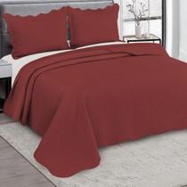 Colcha Cobre Leito Casal Dupla Face 200 Fios Bulet Vermelho Colcha Cobre Leito Casal Dupla Face 200 Fios Bulet Vermelho