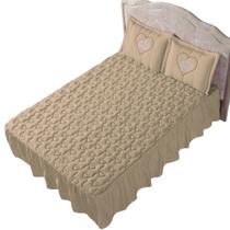 Colcha Cobre Leito Casal Realeza Padrão 3 Peças Matelado