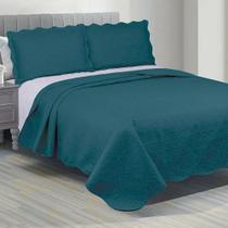 Colcha Cobre Leito Casal Roupa De Cama Dupla Face Kit 3 Pçs