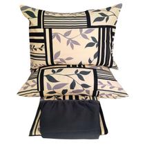 Colcha Cobre leito Casal Sarja com Babado 3 peças Colcha Cobre leito Casal Sarja com Babado 3 peças