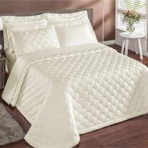 Colcha Cobre Leito Colossal King Com Lese 3 Peças - Palha