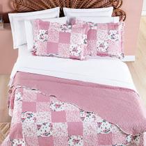 Colcha Cobre Leito Dupla Face Cama Queen/King Micropercal 200 fios -Estampada