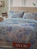 Colcha Cobre Leito Dyuri Queen Estampada Azul Colcha Cobre Leito Dyuri Queen Estampada Azul