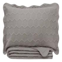 Colcha Cobre Leito Ilusion Favo Queen Concreto 240x260 Camesa Cinza Colcha Cobre Leito Ilusion Favo Queen Concreto 240x260 Camesa Cinza