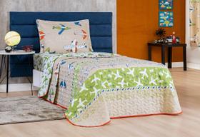 Colcha Cobre leito infantil estampada Duo Face Solteiro 2 pç