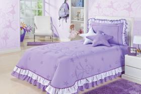 Colcha Cobre Leito Infantil Menina 4 Peças Bailarina Colcha Cobre Leito Infantil Menina 4 Peças Bailarina