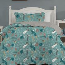 COLCHA COBRE LEITO INFANTIL MENINO DUPLA FACE STUDIO MIX SORTIMENTO 4 1,60 m X 2,40 m ST