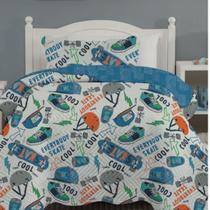 COLCHA COBRE LEITO INFANTIL MENINO DUPLA FACE STUDIO MIX SORTIMENTO 4 1,60 m X 2,40 m ST