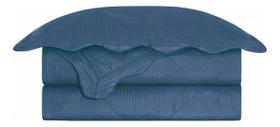 Colcha Cobre Leito King Egeu Camesa Marinho Com Fronha