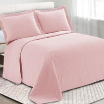 Colcha Cobre Leito King kit 3 peças Dupla Face Microfibra Soft Ultrassônico - Camesa Colcha Cobre Leito King kit 3 peças Dupla Face Microfibra Soft Ultrassônico - Camesa