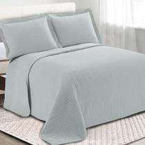 Colcha Cobre Leito King kit 3 peças Dupla Face Microfibra Soft Ultrassônico - Camesa