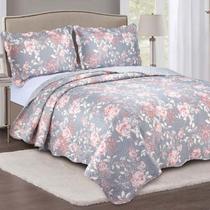 Colcha Cobre Leito King Roupa De Cama Dupla Face Kit 3