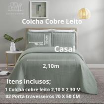 Colcha Cobre Leito Matelado Liso Casal 3 Peças Colcha Cobre Leito Matelado Liso Casal 3 Peças