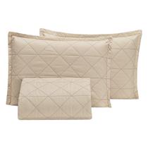 Colcha Cobre Leito Matelado Liso Ternura Casal Padrão 3 Peças