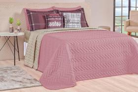 Colcha Cobre Leito Matelado Madri Queen 05 peças - Rosa Colcha Cobre Leito Matelado Madri Queen 05 peças - Rosa