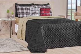 Colcha Cobre Leito Matelado Madri Solteiro 3 peças - Preto Colcha Cobre Leito Matelado Madri Solteiro 3 peças - Preto