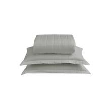 Colcha Cobre Leito Matelado Queen 3 Pçs Dupla Face Déli Cinza