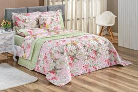 Colcha cobre leito Micropercal 200 fios dupla face Queen.