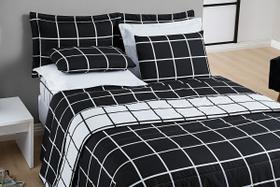 Colcha Cobre Leito P/ Cama de Casal King Size 200 Fios Grid