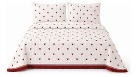 Colcha Cobre Leito Piquet SS Têxtil Coração - Queen/King Size Macio e Suave Colcha Cobre Leito Piquet SS Têxtil Coração - Queen/King Size Macio e Suave