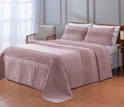 Colcha Cobre Leito Queen 03 Peças Paris C/ Porta Travesseiro