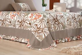 Colcha cobre leito queen 2,50x2,50m riviera 5 peças elegante