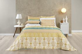 Colcha cobre leito queen 2,60x2,40 floreal 3 peça imperdível Colcha cobre leito queen 2,60x2,40 floreal 3 peça imperdível