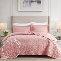 Colcha Cobre Leito Queen 3 Peças 300 Fios Ouro Toque Macio Colcha Cobre Leito Queen 3 Peças 300 Fios Ouro Toque Macio