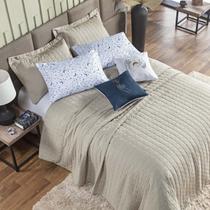 Colcha Cobre Leito Queen 7 Peças Basic 300 Fios Bege Moon