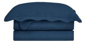 Colcha Cobre Leito Queen Bullet Camesa 2,40x2,60 Marinho