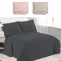 Colcha Cobre Leito Queen kit 3 peças Dupla Face Microfibra Soft Ultrassônico - Camesa Colcha Cobre Leito Queen kit 3 peças Dupla Face Microfibra Soft Ultrassônico - Camesa