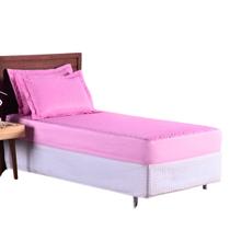 Colcha Cobre Leito Roupa Cama 2 Pçs Matelado Sleep Quarto Menina Macio Infantil Rosa Claro