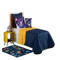 Colcha Cobre Leito Roupa Cama Edredom Solteiro 5 Pçs Matelado Dupla Face Quarto Menino Foguete Astronauta Colcha Cobre Leito Roupa Cama Edredom Solteiro 5 Pçs Matelado Dupla Face Quarto Menino Foguete Astronauta