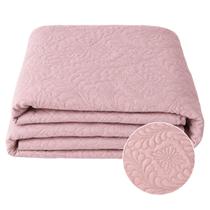 Colcha Cobre Leito Slim Casal 1 Peça Matelado Ultrassônico Face Única Várias Cores COR:ROSÊ