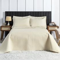 Colcha Cobre Leito Solteiro 100% Algodão Com Porta Travesseiro 2 Peças Siena