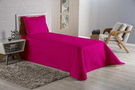 Colcha Cobre Leito Solteiro 2 pç Dubai Liso Matelado Pink