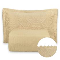 Colcha Cobre Leito Solteiro 2 Peças Camili Dupla Face Matelado C/ Aba Americana