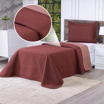 Colcha Cobre Leito Solteiro 2 Peças Dupla Face 200 Fios Matelado Ultrassônico Porta Travesseiro Aba Americana Siena Double Colcha Cobre Leito Solteiro 2 Peças Dupla Face 200 Fios Matelado Ultrassônico Porta Travesseiro Aba Americana Siena Double