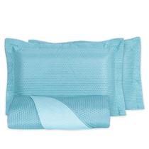 Colcha Cobre Leito Super King Size 3 Peças Dupla Face 200 Fios Matelado Ultrassônico Porta Travesseiro Aba Americana Siena Double