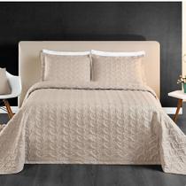 Colcha Cobre Leito Valença Queen 3 Peças Dupla Face - Cáqui Colcha Cobre Leito Valença Queen 3 Peças Dupla Face - Cáqui