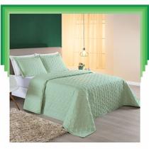 Colcha Cobre Leito Valença Queen 3 Peças Dupla Face - Verde - 100% Poliéster Colcha Cobre Leito Valença Queen 3 Peças Dupla Face - Verde - 100% Poliéster