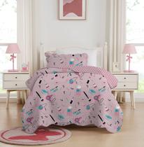 Colcha Cobre Leito1,60x2,40 Infantil Dupla Face Studio Mix Solteiro