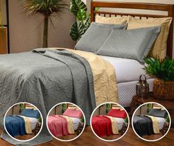 colcha cobreleito 3 peças dupla face micropercal e ultrassonico luxo cinza lindo colcha cobreleito 3 peças dupla face micropercal e ultrassonico luxo cinza lindo